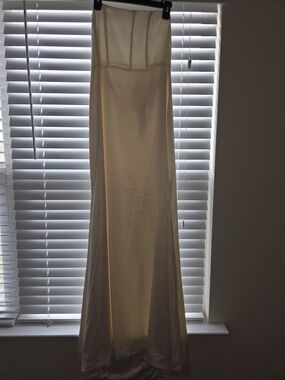 Ivory Strapless Long Slip Dress